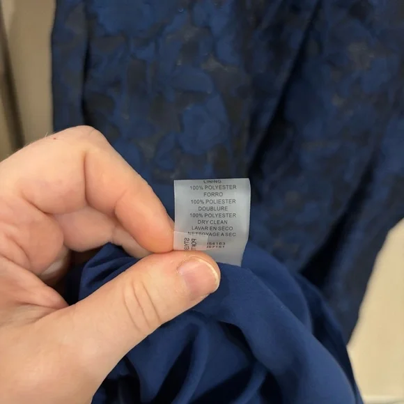 Vince Camuto Blue Floral Textured Minidress - Picture 11 of 15